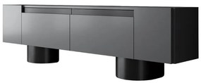 Έπιπλο τηλεόρασης Haven Megapap χρώμα ανθρακί 180x30x50εκ.
