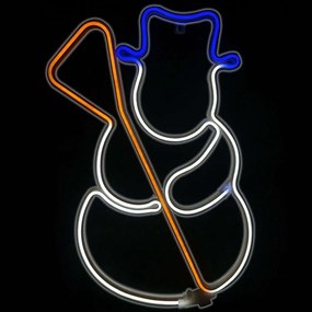 Φωτοσωλήνας Snowman 300 Led X0830034110 37x53+150cm 18W Multi Aca
