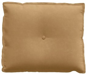 vidaXL Μαξιλάρι Πλάτης Καφέ 60 x 50 cm Υφασμάτινο Κορντουρά