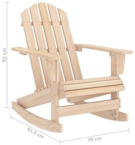 vidaXL Καρέκλα Κήπου Adirondack Κουνιστή από Μασίφ Ξύλο Ελάτης