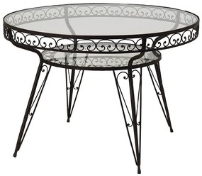 Τραπέζι Στρογγυλό Μασίφ 3746 110x75cm Black