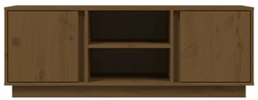 vidaXL Έπιπλο Τηλεόρασης Καφέ Μελί 110x35x40,5εκ από Μασίφ Ξύλο Πεύκου