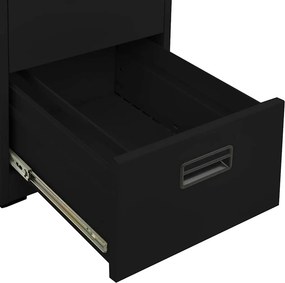 vidaXL Αρχειοθήκη Μαύρη 46 x 62 x 133 εκ. από Ατσάλι