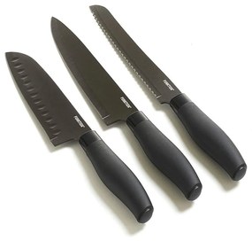 Μαχαίρι (Σετ 3Τμχ) 103392 Black Funktion Stainless Steel