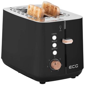 Φρυγανιέρα 2 Θέσεων Ανοξείδωτη Μαύρη ST2768 ECG