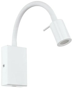 Eglo Tazzoli Μονό Σποτ με Ενσωματωμένο LED και Θερμό Φως σε Λευκό Χρώμα 96566