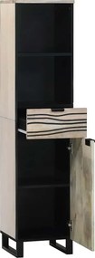 vidaXL Ντουλάπι Μπάνιου Λευκό 38 x 33 x 160 εκ Επεξεργασμένο Ξύλο