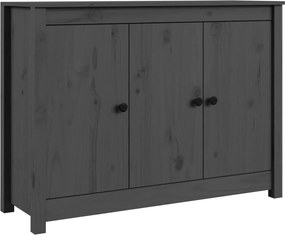 vidaXL Ντουλάπι Γκρι 100 x 35 x 74 εκ. από Μασίφ Ξύλο Πεύκου