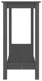 Τραπέζι Κονσόλα Γκρί 110 x 40 x 80 εκ. από Μασίφ Ξύλο Πεύκου - Γκρι