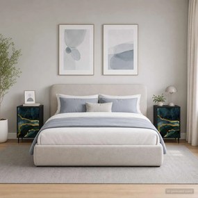 vidaXL Κομοδίνο WIJHE 2 τμχ. Μαύρη Δρυς 36 x 33 x 61 εκ.