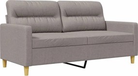 vidaXL Καναπές Διθέσιος Taupe 140 εκ. Υφασμάτινος
