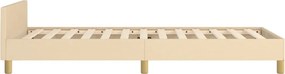 vidaXL Πλαίσιο κρεβατιού χωρίς στρώμα Κρέμα 80x200 cm Ύφασμα
