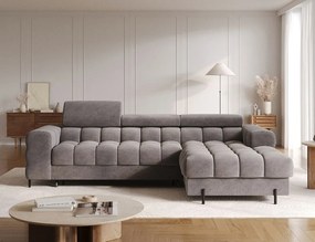 Γωνιακός καναπές Freyia-Gkri-Δεξιά - 285.00Χ181.00Χ93.00cm