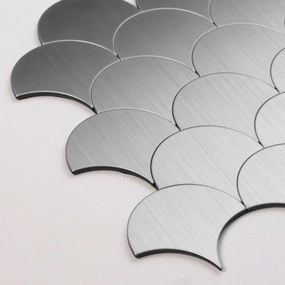 Αυτοκόλλητα Πλακάκια (Σετ 4τμχ) L-C Scale Chrome 1770164