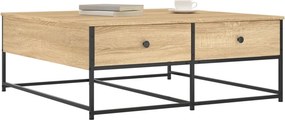 vidaXL Τραπεζάκι Σαλονιού Sonoma Δρυς 100 x 99 x 40 εκ. Επεξεργ. Ξύλο