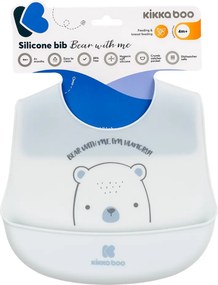Σαλιάρα Σιλικόνης 4+ Μηνών (23x32) Kikka Boo Bear With Me Blue