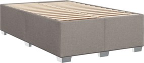 vidaXL Κρεβάτι Boxspring με Στρώμα Taupe 120x200 εκ. Υφασμάτινο