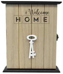 Κλειθοδήκη Ξύλινη Welcome Home 833481 20x6x24cm Natural-Black Ankor Ξύλο