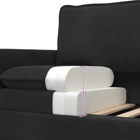 vidaXL Σετ Καναπέ 2 pcs Μαύρο Βελούδο