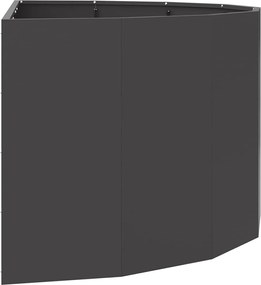 vidaXL Γλάστρα Μαύρο 120 x 60 x 50 εκ. Ατσάλι