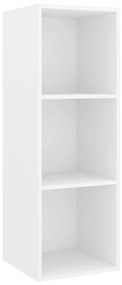 vidaXL Έπιπλο Τηλεόρασης Κρεμαστό Λευκό 37x37x107 εκ. από Επεξ. Ξύλο