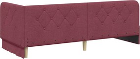 vidaXL Κρεβάτι Γωνίας Κόκκινο 80 x 200 cm ύφασμα