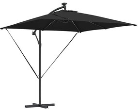 vidaXL Ομπρέλα Cantilever Banana Μαύρο 249 x 249 x 250 εκ.