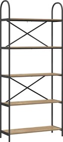 vidaXL Ράφι Βιβλίων Artisan Oak 80 x 30 x 183 εκ Επεξεργασμένο ξύλο