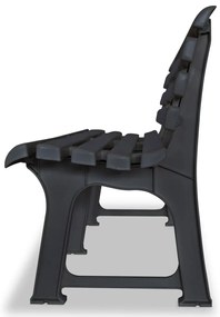 vidaXL Παγκάκι Κήπου Ανθρακί 145,5 εκ. Πλαστικό