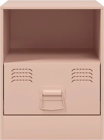 vidaXL Κομοδίνα 2 τεμ. Ροζ 34,5 x 39 x 44 εκ. από Χάλυβα