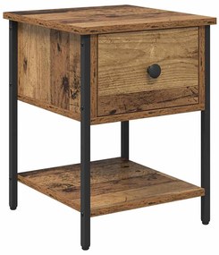 vidaXL Κομοδίνο 2 pcs Παλιό ξύλο 34 x 35,5 x 45 εκ Επεξεργασμένο ξύλο