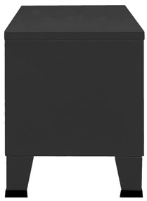 Έπιπλο Τηλεόρασης Βιομηχανικό Μαύρο 105 x 35 x 42 εκ. Μεταλλικό - Μαύρο