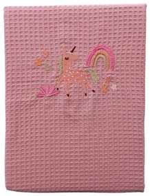ΚΟΥΒΕΡΤΑ ΠΙΚΕ ΚΟΥΝΙΑΣ 110X140 ADAM HOME UNICORN PINK