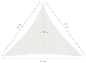 Πανί Σκίασης Λευκό 6 x 6 x 6 μ. από HDPE 160 γρ./μ² - Λευκό