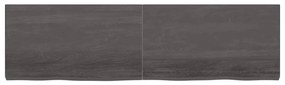 vidaXL Ράφι Τοίχου Σκούρο Καφέ 180x50x(2-6) εκ. Επεξ. Μασίφ Ξύλο Δρυός