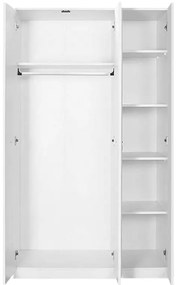 Ντουλάπα ρούχων Hampton Megapap τρίφυλλη χρώμα λευκό 103x52x185εκ.