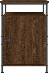 vidaXL Κομοδίνα 2 τεμ. Καφέ Δρυ 40x42x60 εκ. από Επεξεργ. Ξύλο