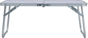 vidaXL Τραπέζι Κάμπινγκ Πτυσσόμενο Λευκό 60 x 40 εκ. Αλουμινίου