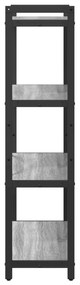 vidaXL Βιβλιοθήκη Γκρι sonoma 80 x 30 x 118 εκ Επεξεργασμένο ξύλο