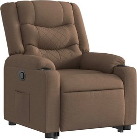 vidaXL Πολυθρόνα Ανακλινόμενη με Ανύψωση Καφέ Υφασμάτινη