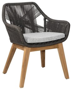 Πολυθρόνα Barbara/Rope 01-00-2307 64x62x77cm Dark Grey