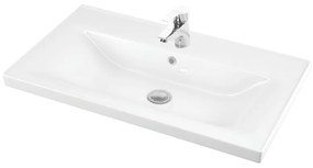 Νιπτήρας SQUARE 80 γυαλιστερή πορσελάνη 80x46cm - 3WSQ080PC0