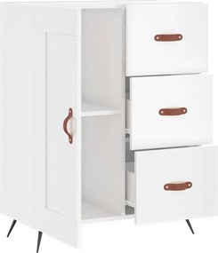 vidaXL Ντουλάπι Γυαλιστερό Λευκό 69,5x34x90 εκ. Επεξεργασμένο Ξύλο