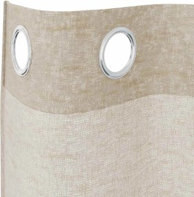 vidaXL Κουρτίνα βυσσινί 2 pcs Άμμος 260 x 140 εκ. Πολυεστέρας