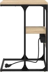 vidaXL Κομοδίνο Δρύς Sonoma 41,5 x 26 x 60,5 εκ Επεξεργασμένο Ξύλο