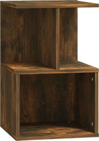 vidaXL Κομοδίνα 2 Τεμ. Καπνιστή Δρυς 35x35x55 εκ. από Επεξεργ. Ξύλο