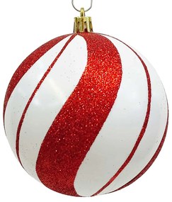 Χριστουγεννιάτικη Πλαστική Μπάλα 8cm 237875