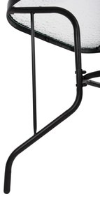 Τραπέζι ADAM C5679.03 Μεταλλικό Μαύρο με Γυάλινη επιφάνεια 120x70x70Υεκ. 120x70x70 εκ.