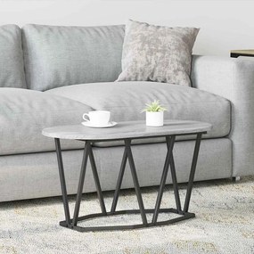 vidaXL Γκρι Τραπεζάκι Σαλονιού - 80x40x40.5 εκ, Κατασκευασμένο από Επεξεργασμένο Ξύλο και Μέταλλο