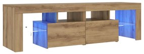 vidaXL Έπιπλο Τηλεόρασης με LED Αρτισιανή Δρυς 140x36,5x40εκ Επεξ.Ξύλο